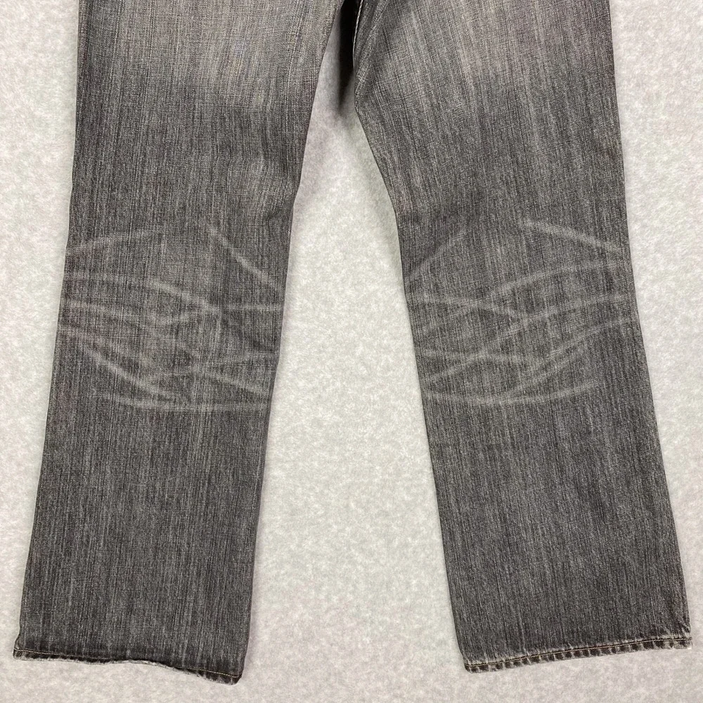 Y2K Gap 1969 Jeans Mens 34x30 Grey Low Rise Boot Fit Japanese Denim Button Fly - Picture 9 of 16